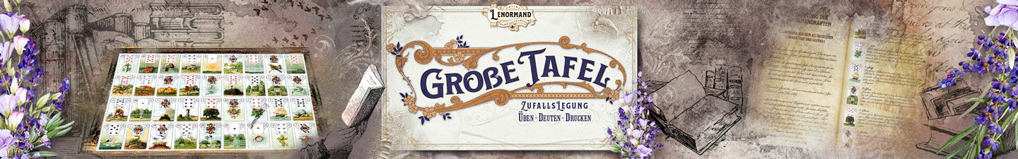 Lenormandkarten kostenlose große Tafel online zum Kartenlegen