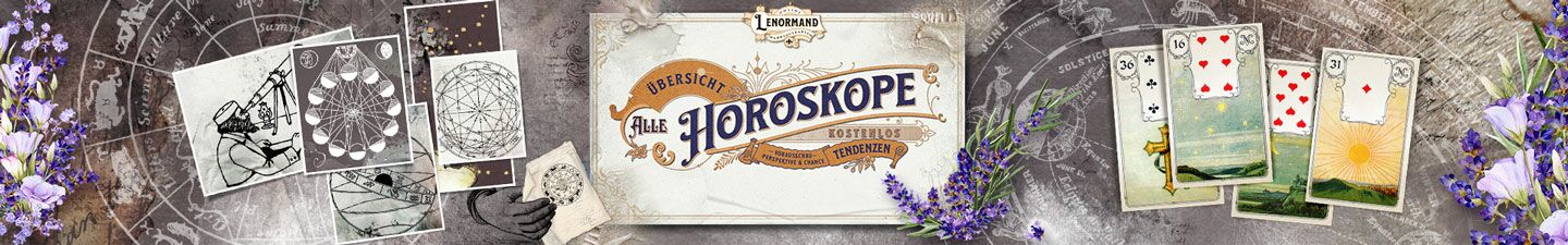Lenormandkarten kostenloses Horoskope - Kartenlegen online
