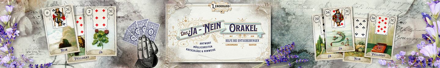 Lenormandkarten kostenloses Ja-Nein Orakel zum Kartenlegen online