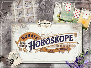 Lenormandkarten kostenloses Monatshoroskop - Kartenlegen online