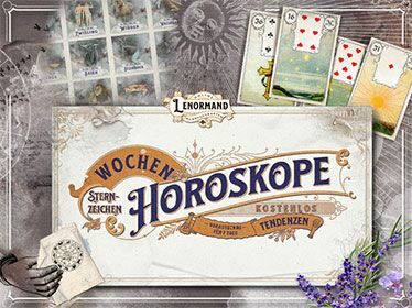Lenormandkarten kostenloses Wochenhoroskop - Kartenlegen online