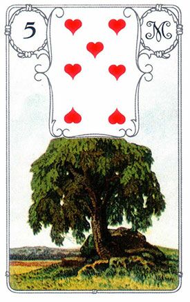 5. Baum - BEDEUTUNG: Gesundheit, das Leben, Langeweile, Monotonie, Geduld, Bodenständigkeit, Familie, Alter, Abstammung, Sicherheit, Stabilität 5. Baum- Lenormandkarten