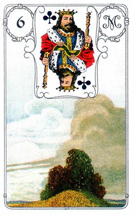 6. Wolken - BEDEUTUNG: Unklarheiten, Schwierigkeiten, Hindernisse, Probleme, Rückschläge 6. Wolken- Lenormandkarten