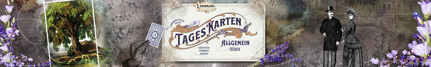Lenormandkarten kostenlose Tageskarte Allgemein - Kartenlegen online
