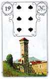 19. Turm - BEDEUTUNG: Trennung, Isolation, Einsamkeit, Arbeit, Ausbildung, Schule, Karriere, großes offizielles Gebäude, Grenze,