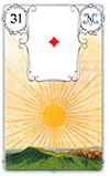 31. Sonne - BEDEUTUNG: Glück, Erfolg, Energie, Kreativität, Optimismus, Wille, Kraft, Ehrgeiz, Durchsetzung, Kraft