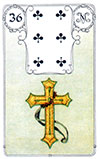 36. Kreuz - BEDEUTUNG: Schicksal, Karma, Zukunft, Belastungen, Last, Bürde, Unausweichliches, Auflösung, Erlösung, Religion, Glaube